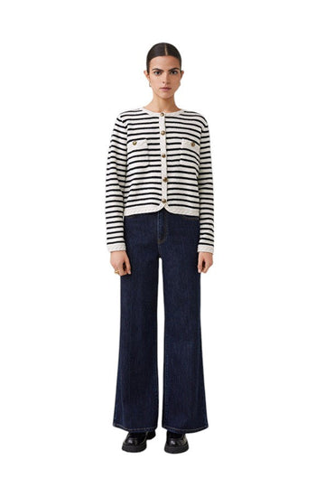 Gabriel Cardigan - Black/White Stripe