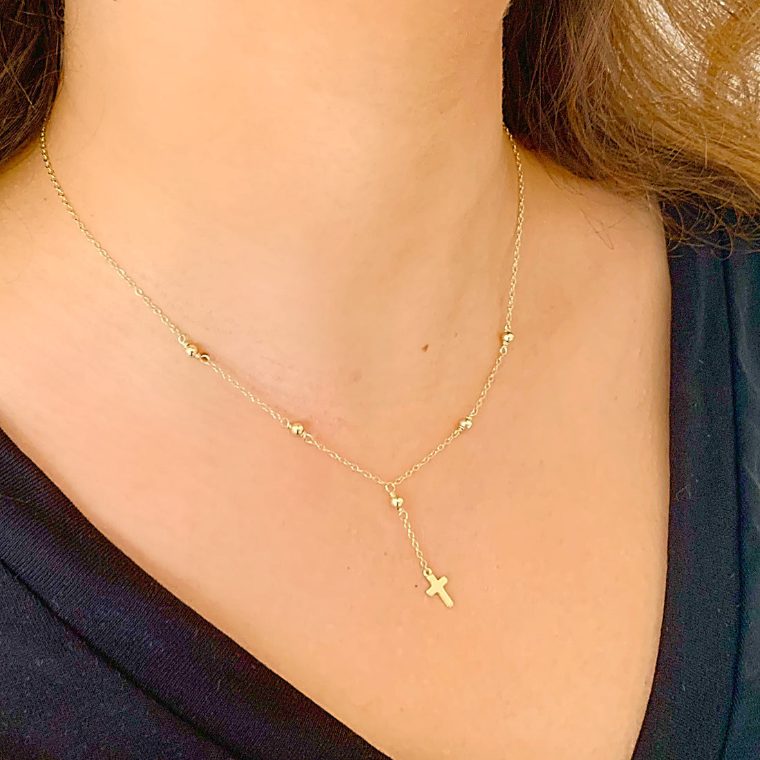 Rosary Cross Necklace