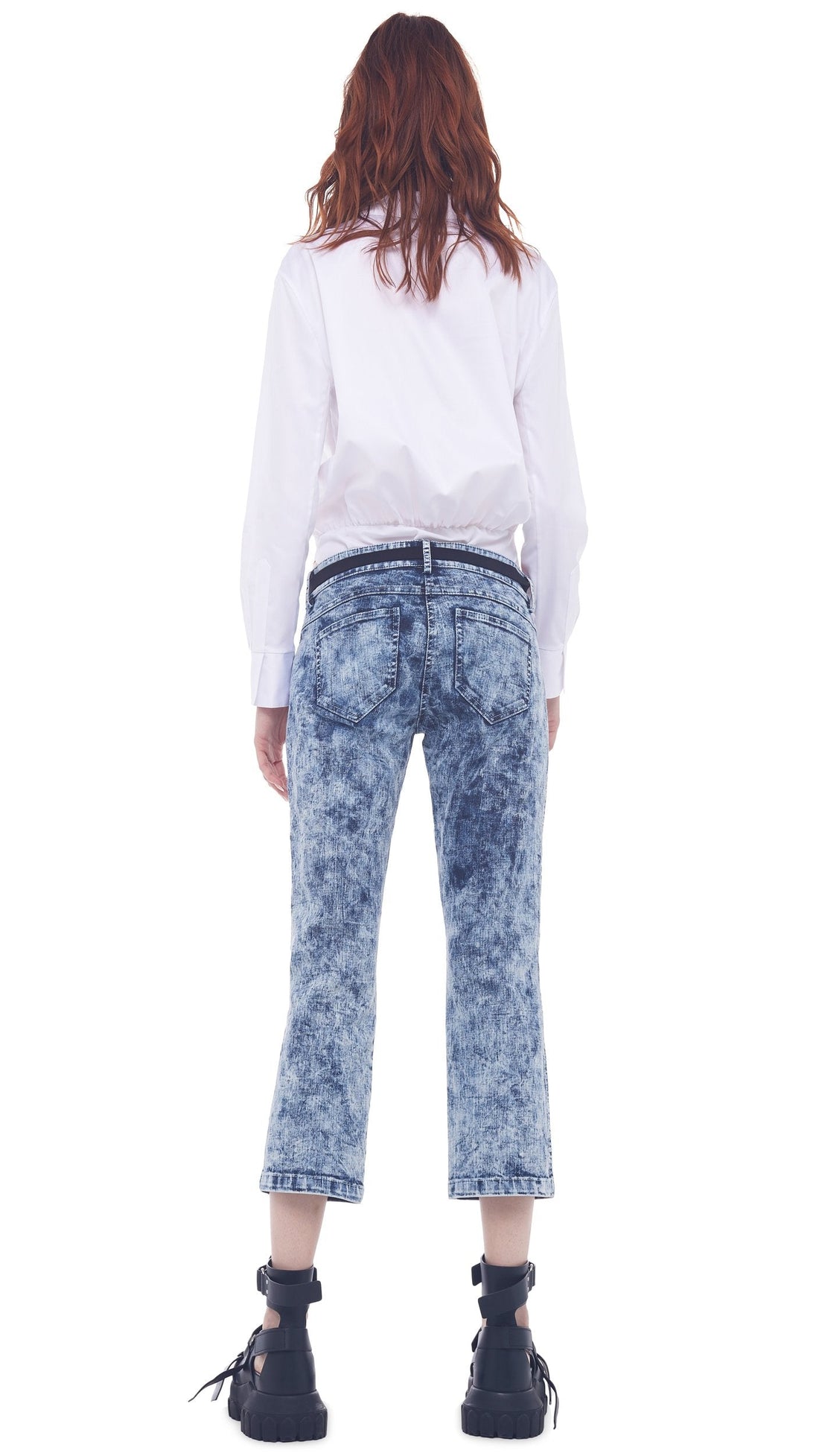 Boyfriend Shirt Bodysuit - White