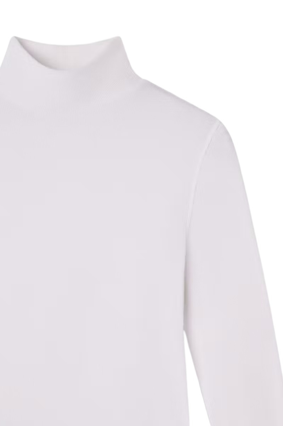 Rib Turtleneck - White