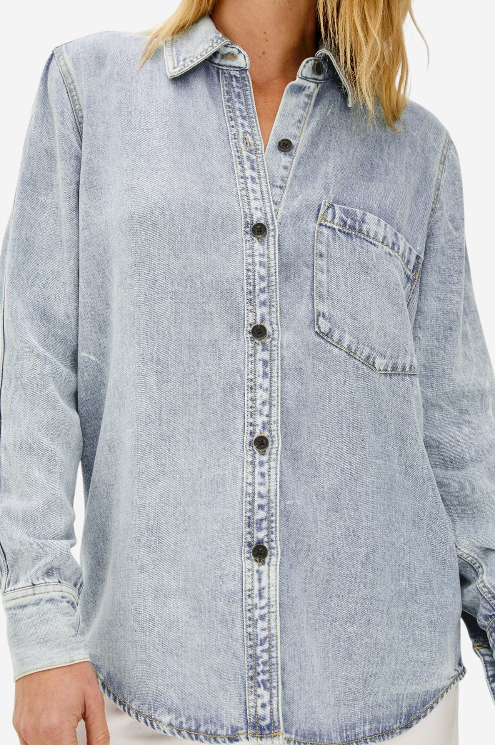 Atticus Shirt - Bleached Indigo