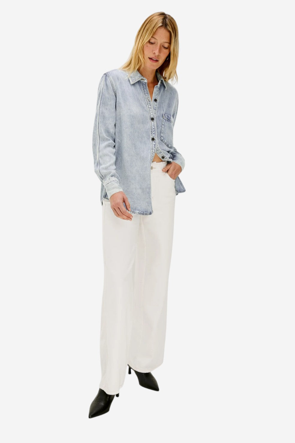 Atticus Shirt - Bleached Indigo