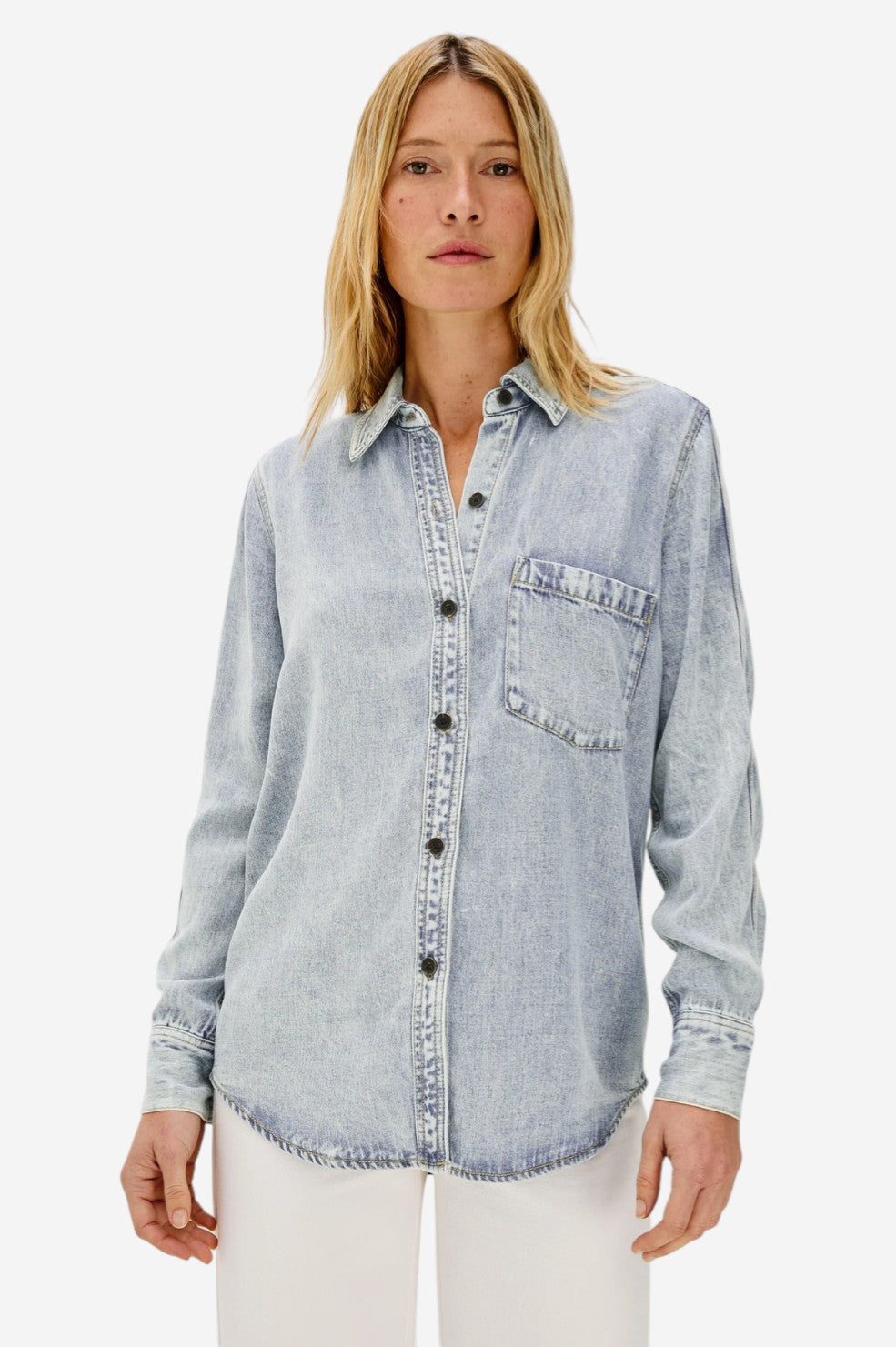 Atticus Shirt - Bleached Indigo