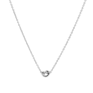 Tie the Knot Silver Necklace