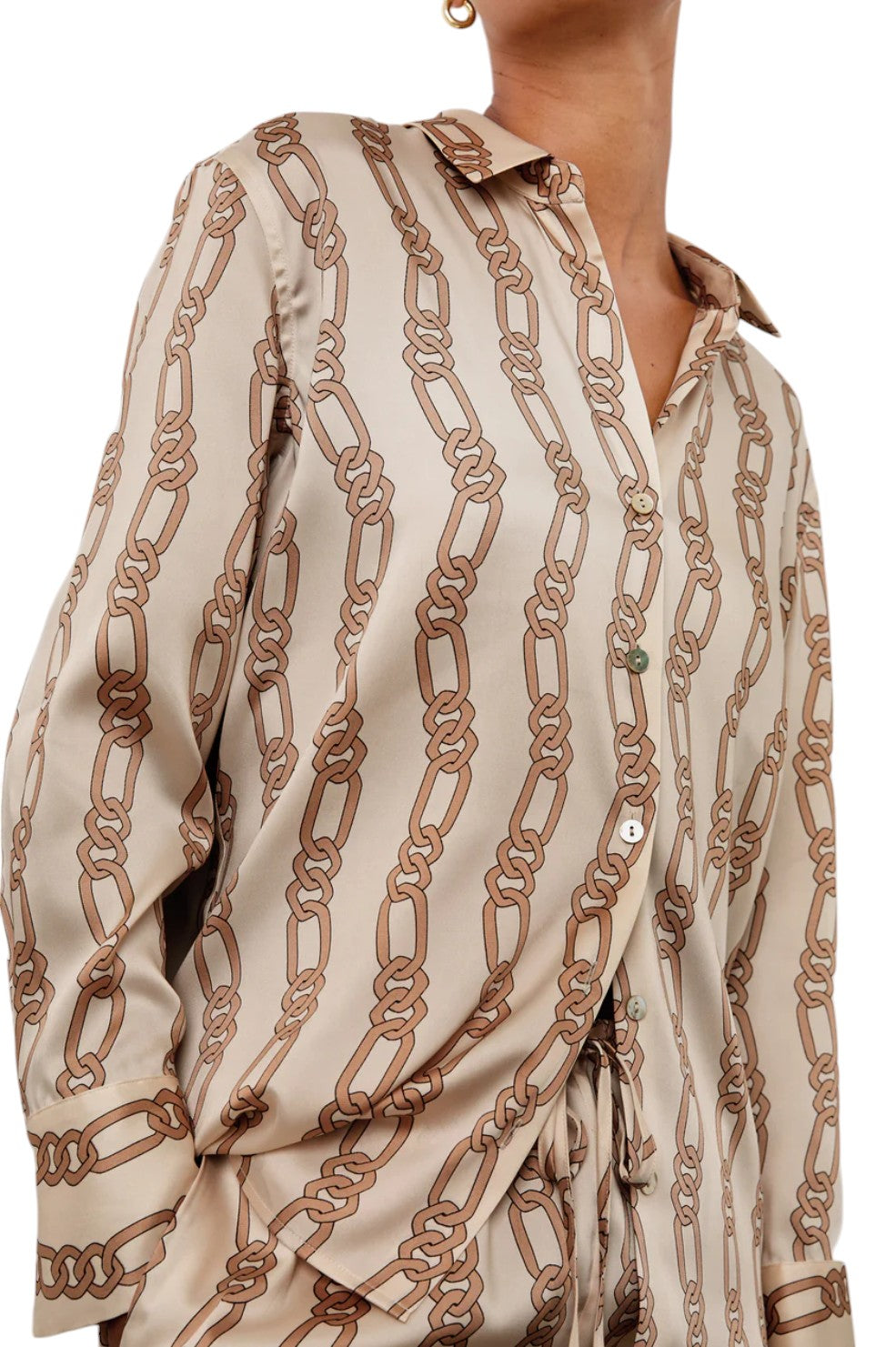 Ledger Top - Ivory Gold Link