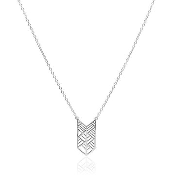 Chevron Layering Silver Necklace