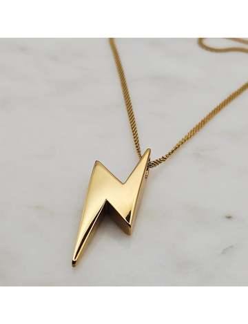 Midi Bolt Necklace, Gold