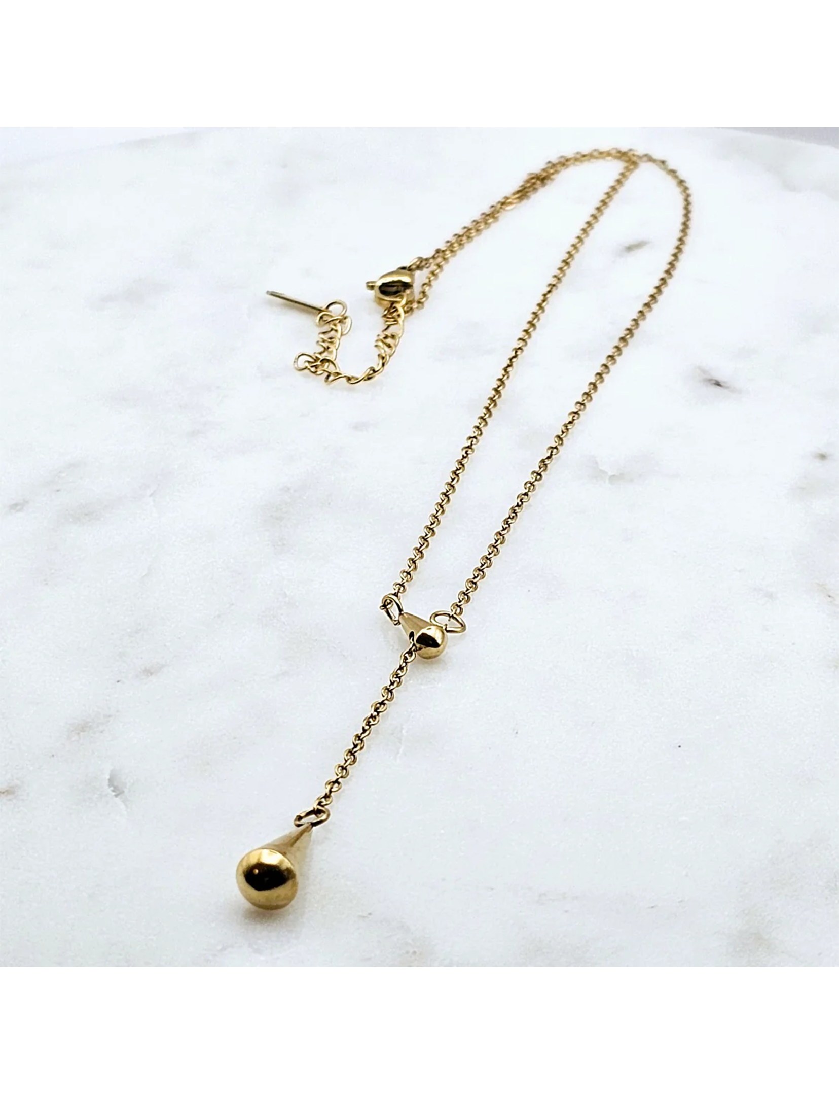 Droplet Necklace, Gold