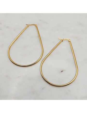 Classic Oval Hoops, Gold