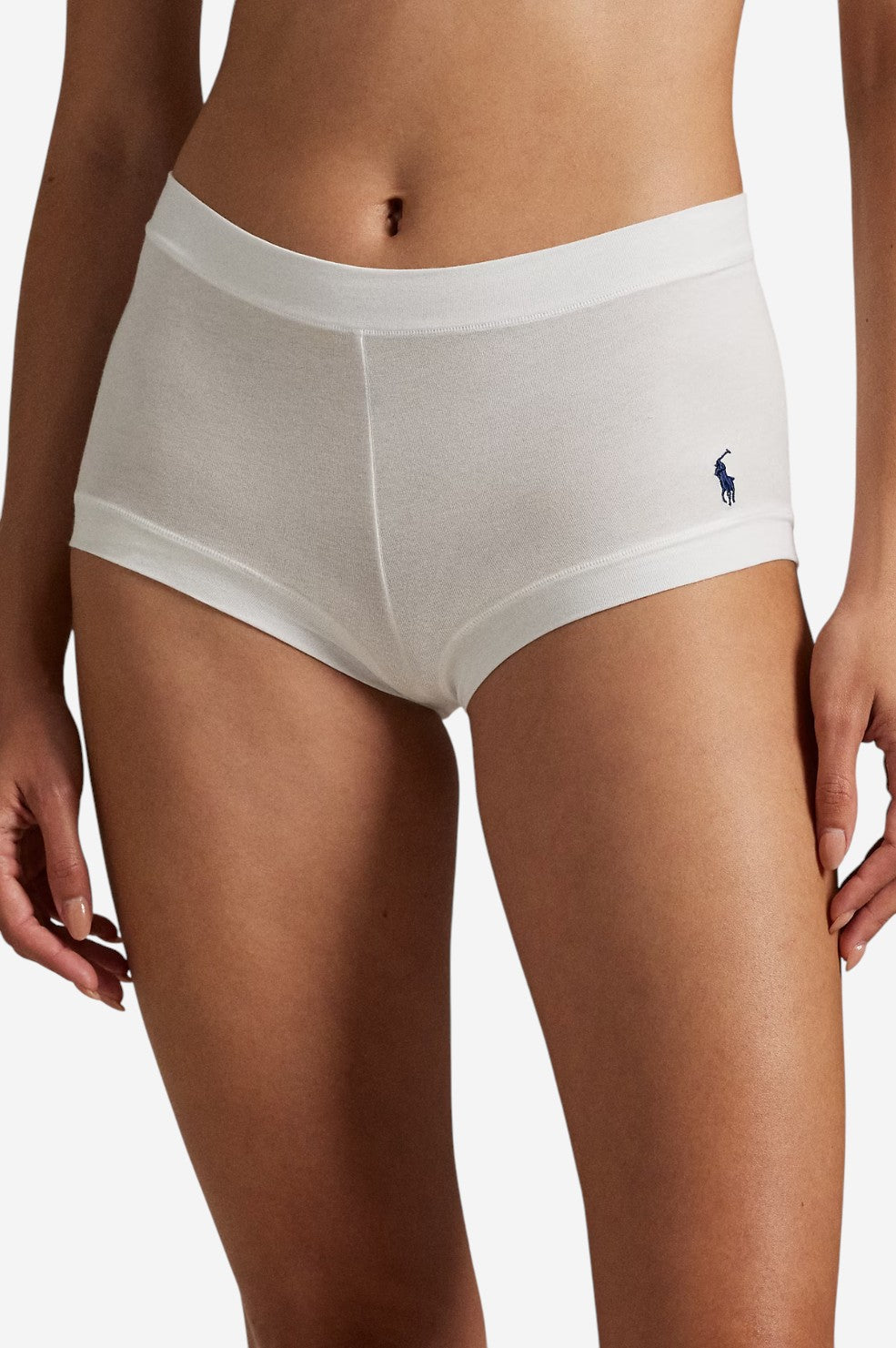 Stretch-Cotton Girl Short - White