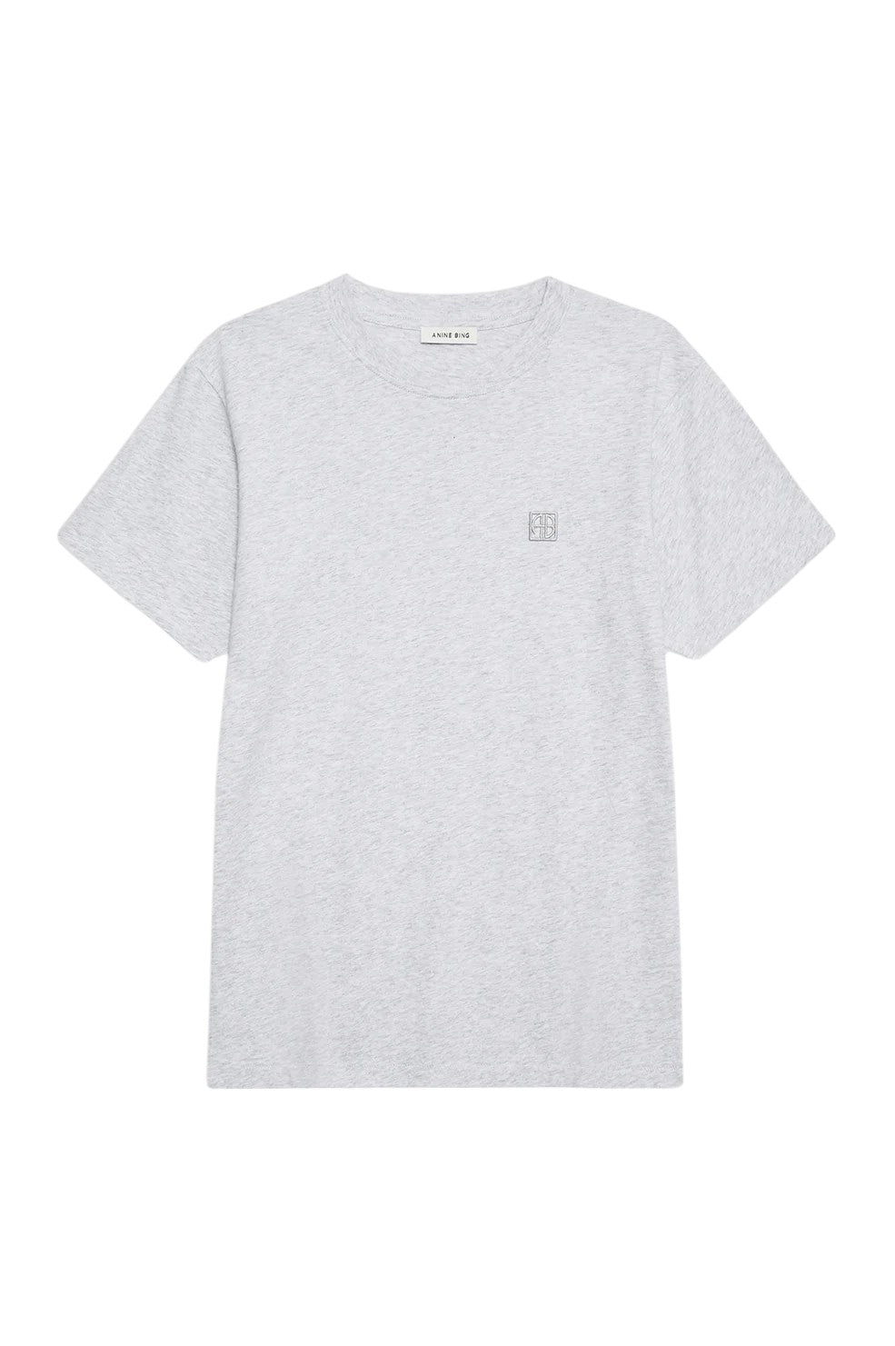 Lili Tee Framed Monogram - Heather Grey