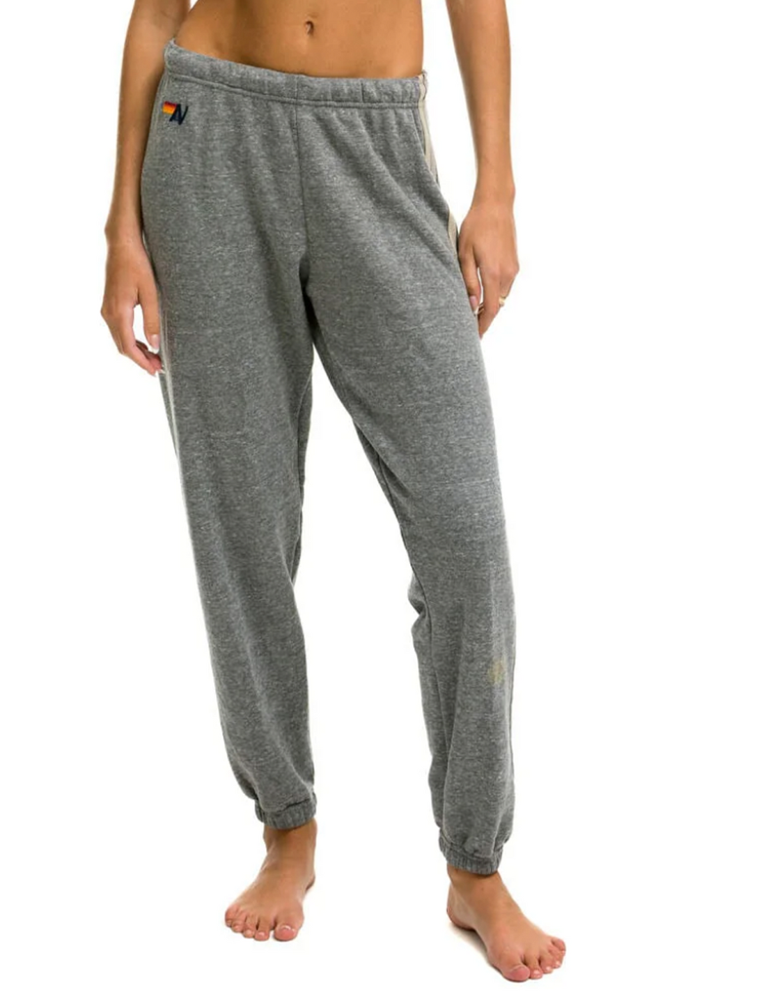 5 Stripe Sweatpants, Heather Grey/Grey