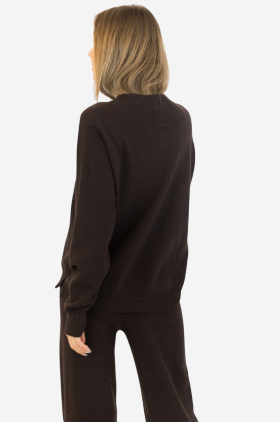 Claret Crewneck Pullover - Chocolate Brown