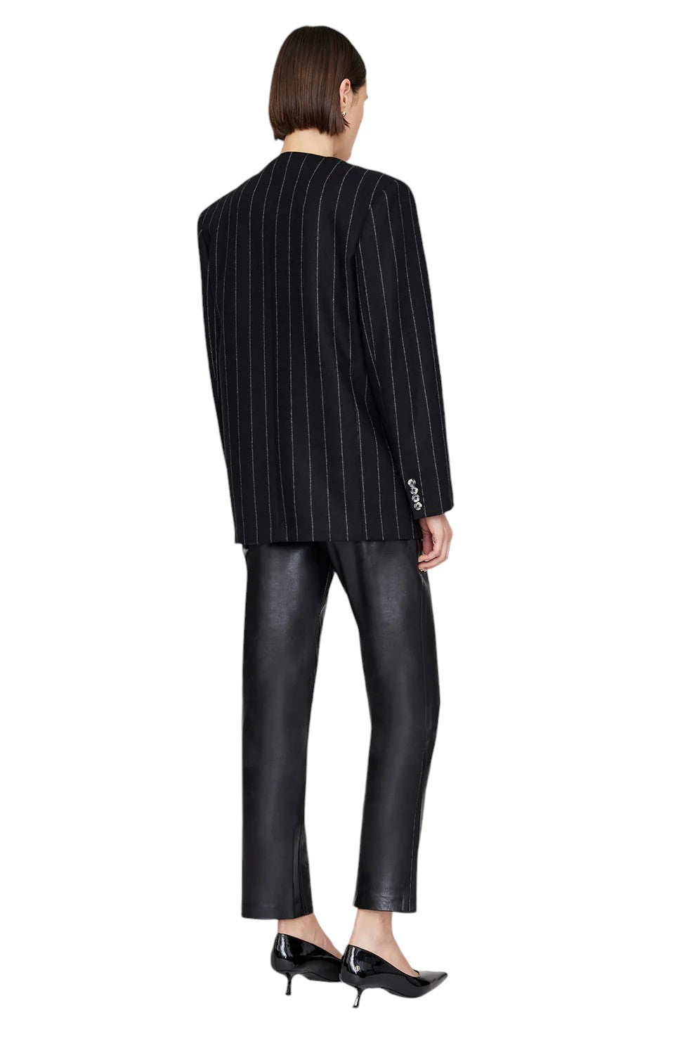 Maron Blazer - Dark Grey Pinstripe