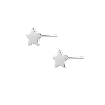 Mini Star Stud Silver Earrings