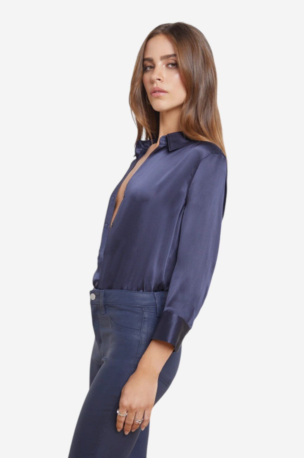 Dani Silk Blouse - Midnight