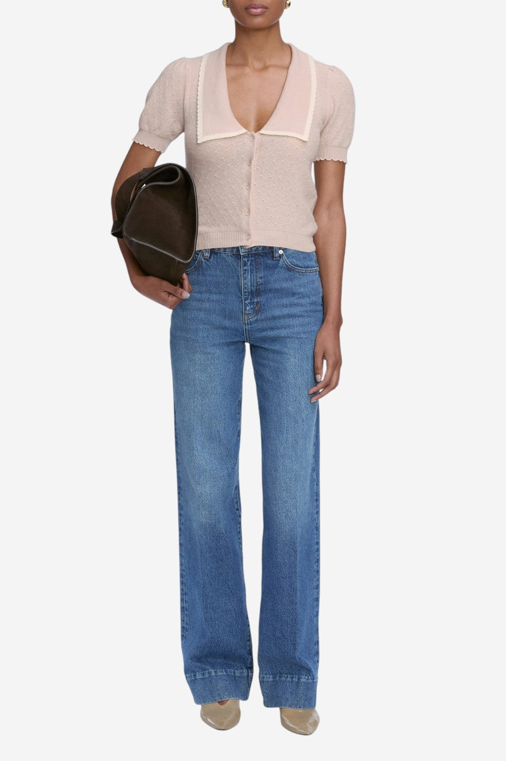 The Cashmere Sailor Sweater - Pink Sand Multi