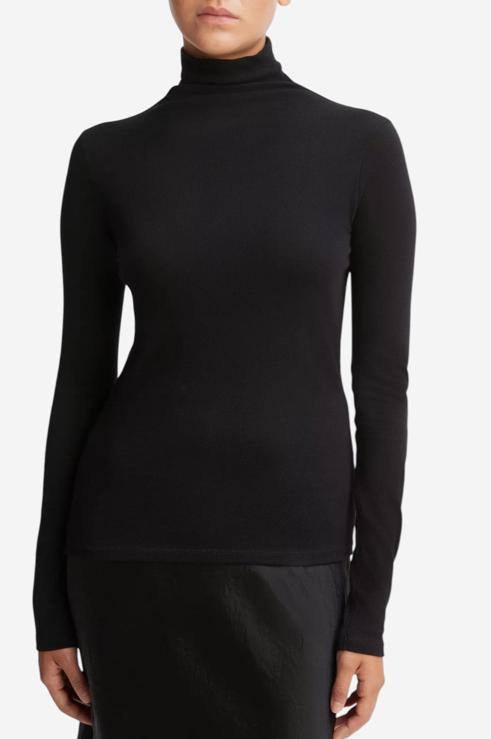 Essential Long Sleeve Turtleneck - Black