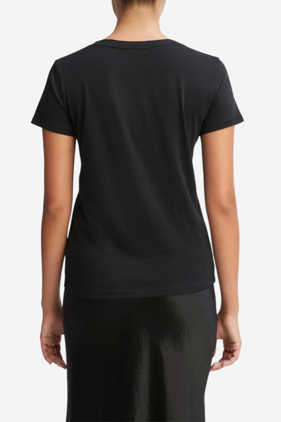 Essential Pima Cotton V-Neck T-Shirt - Black