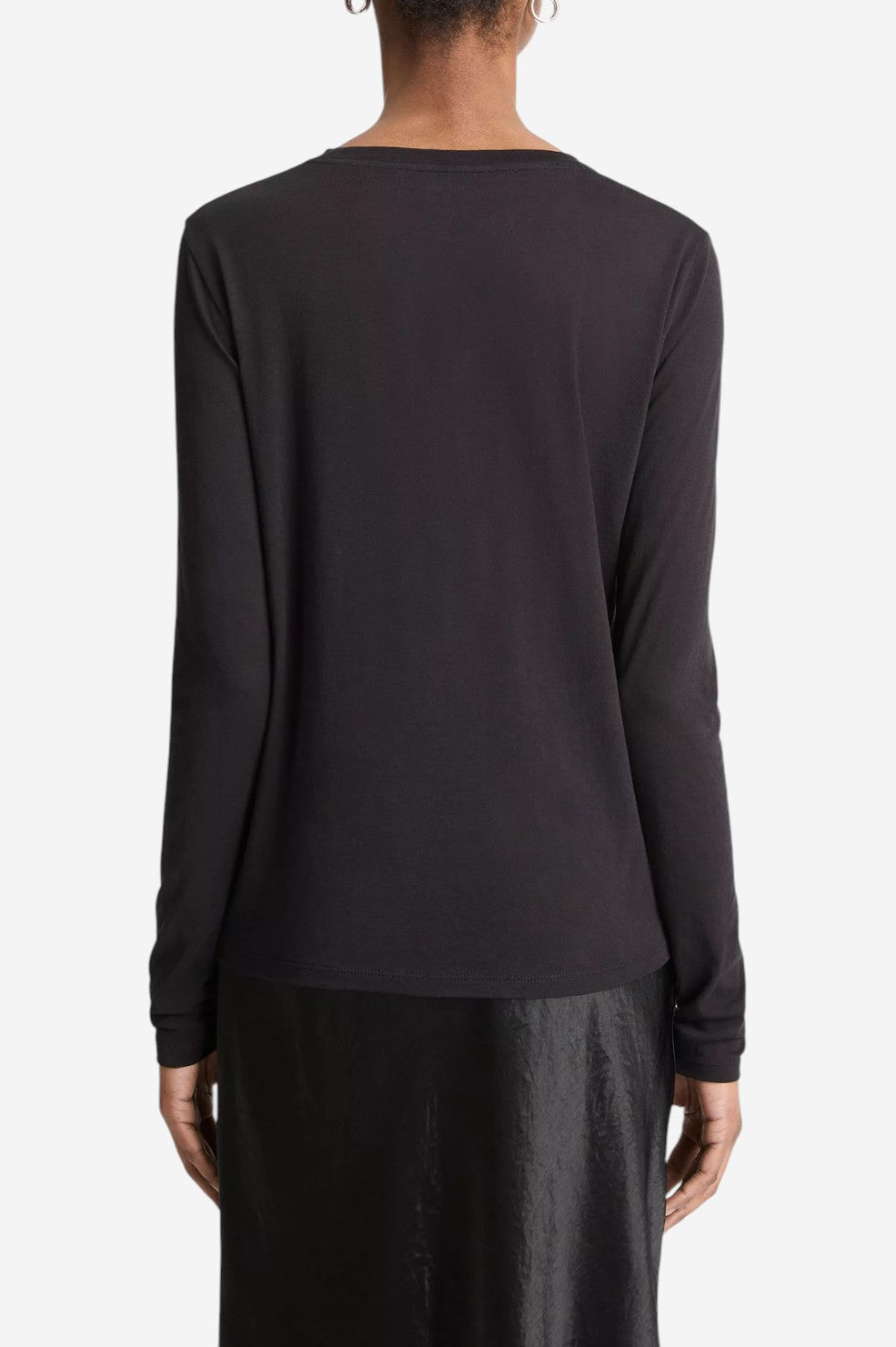 Essential Long Sleeve Crew Neck T-Shirt - Black