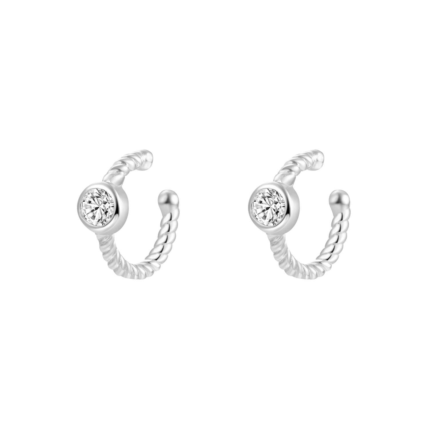 CZ Beaded Cuff Earring