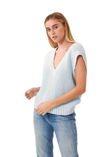Addison Vest - Light Blue