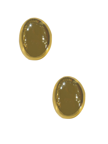 Large Oval Earrings - Gold