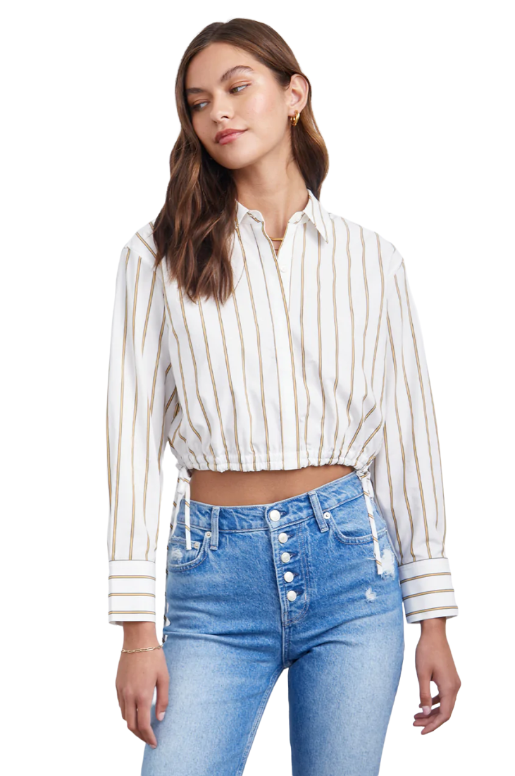 Nicki - Ivory Daffodil Stripe