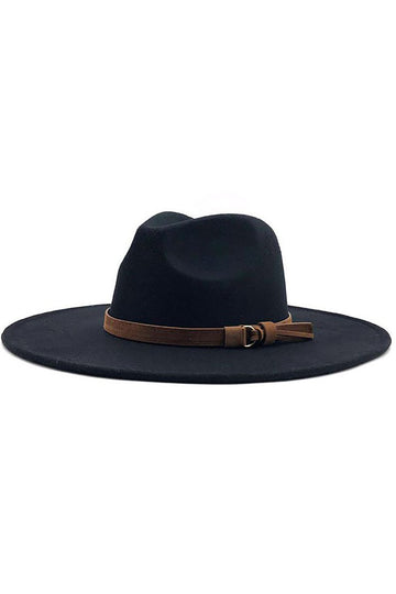 Black Wide Brim Panama Hat