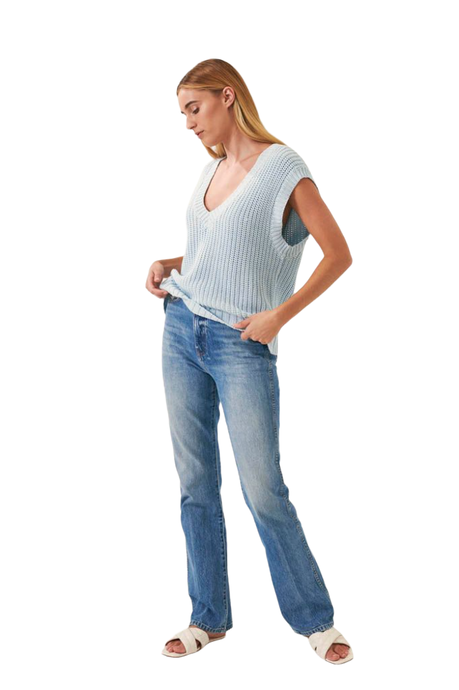 Addison Vest - Light Blue