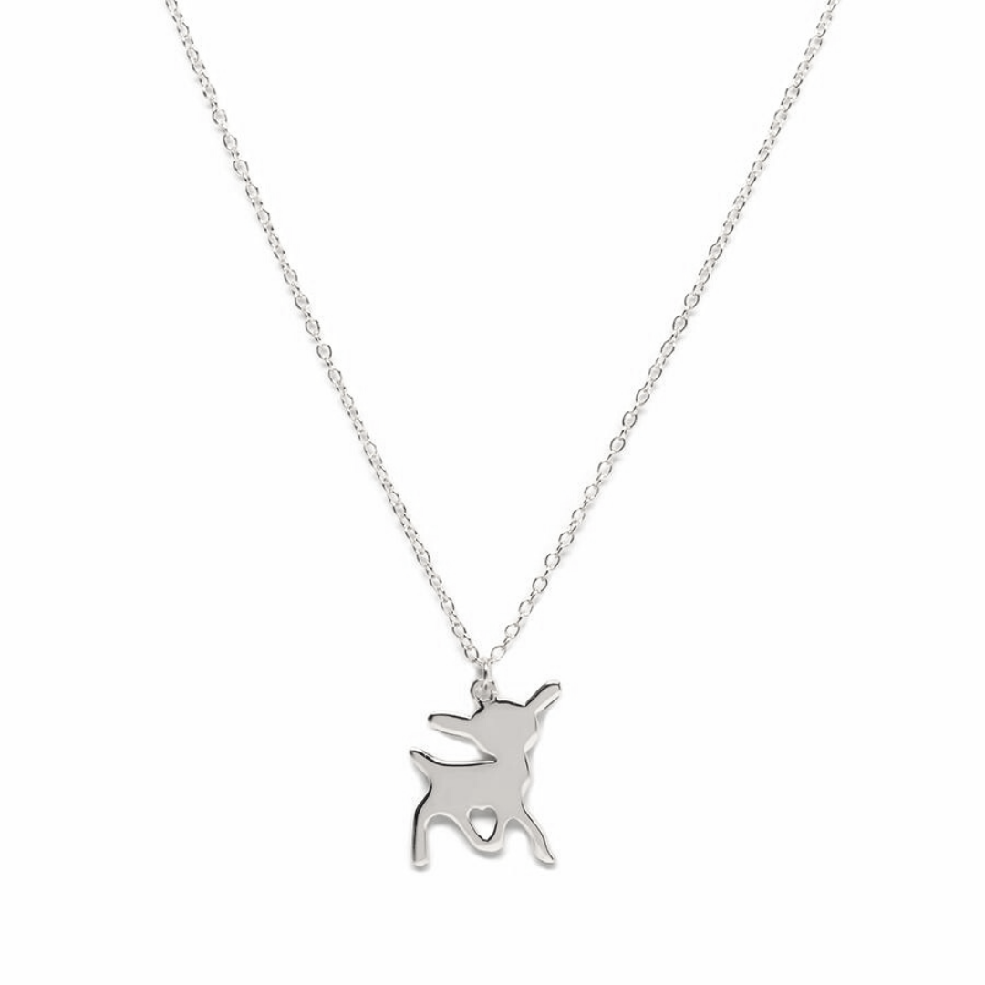 Baby Deer Silver Necklace