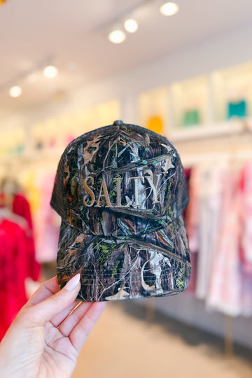 Salty Camo Embroidered Trucker Hat