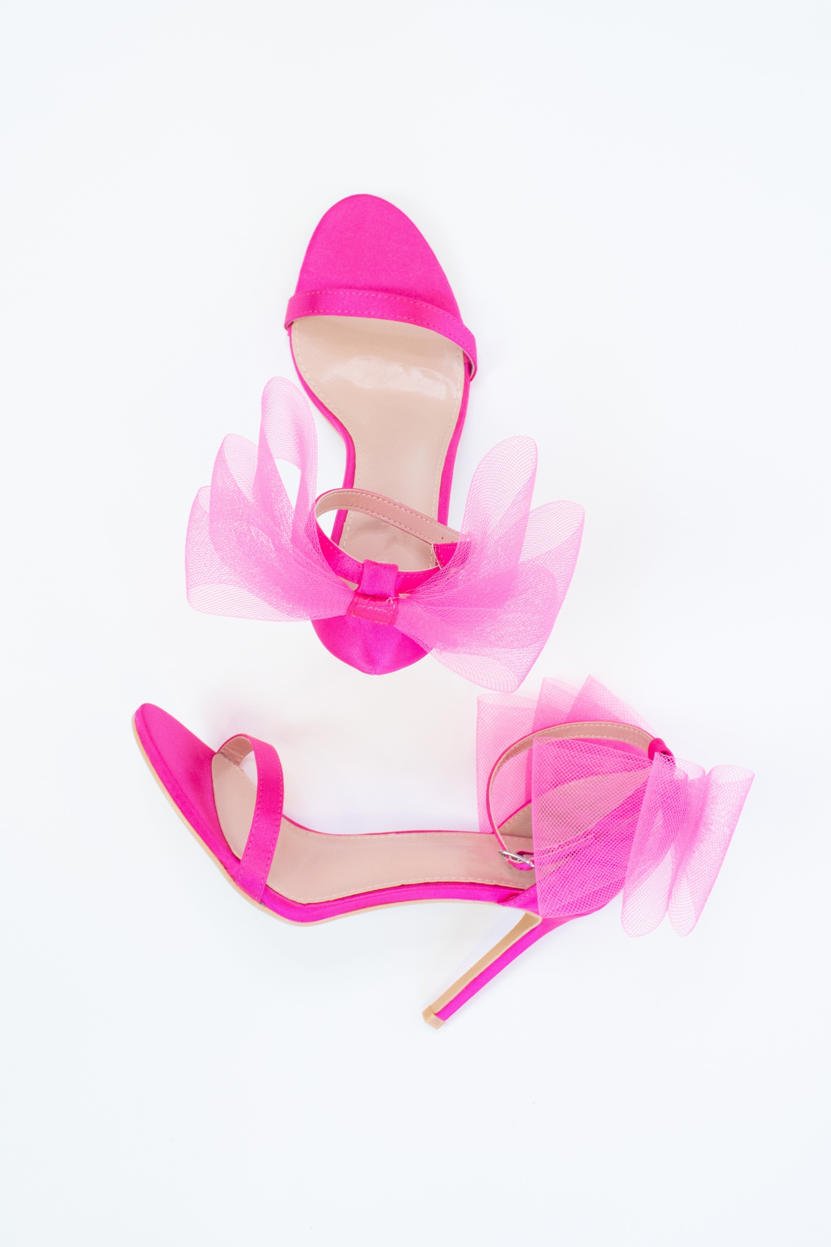 Daphne Hot Pink Bow Detail Heels