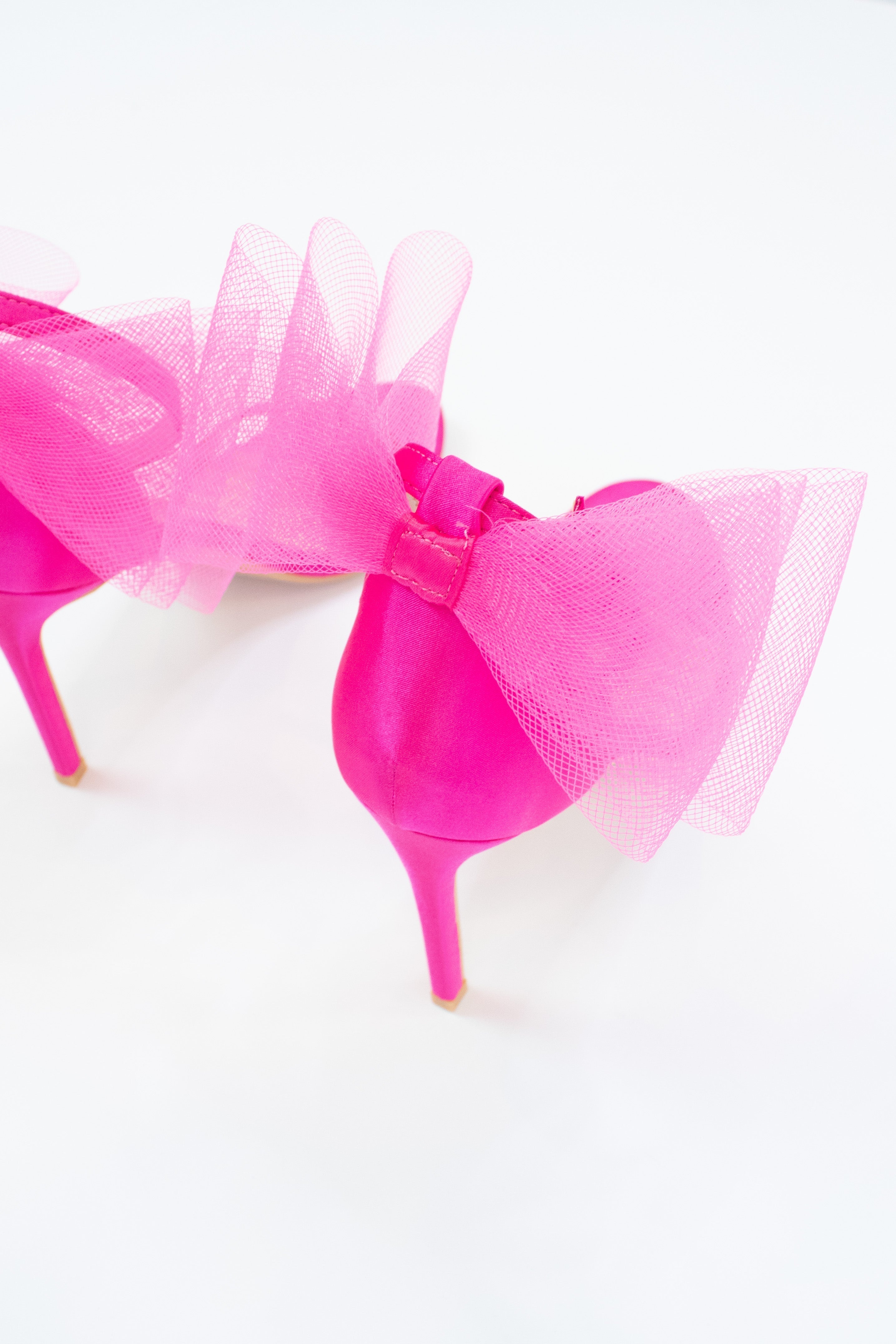 Daphne Hot Pink Bow Detail Heels
