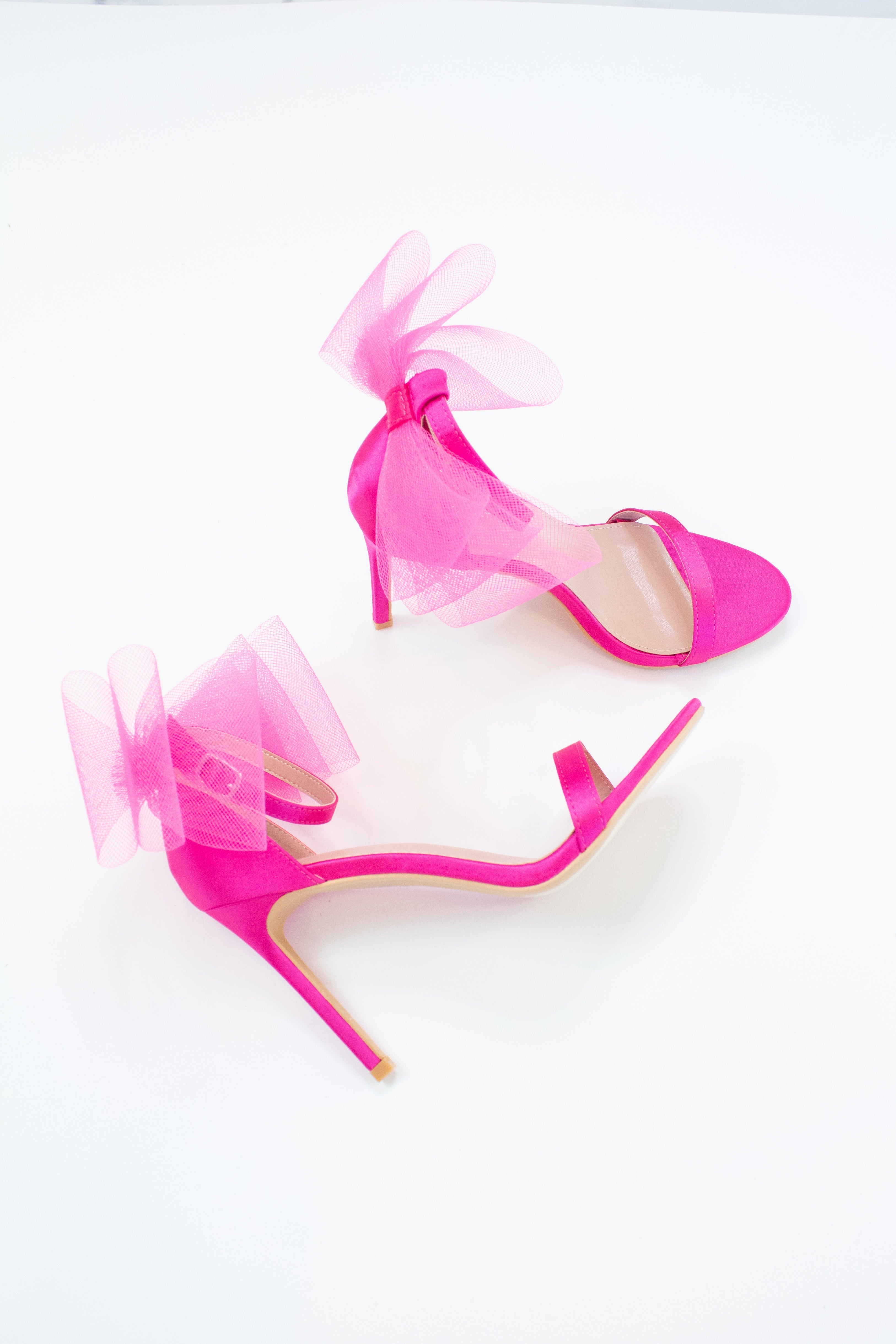 Daphne Hot Pink Bow Detail Heels