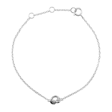 Lets Tie The Knot Silver Bracelet