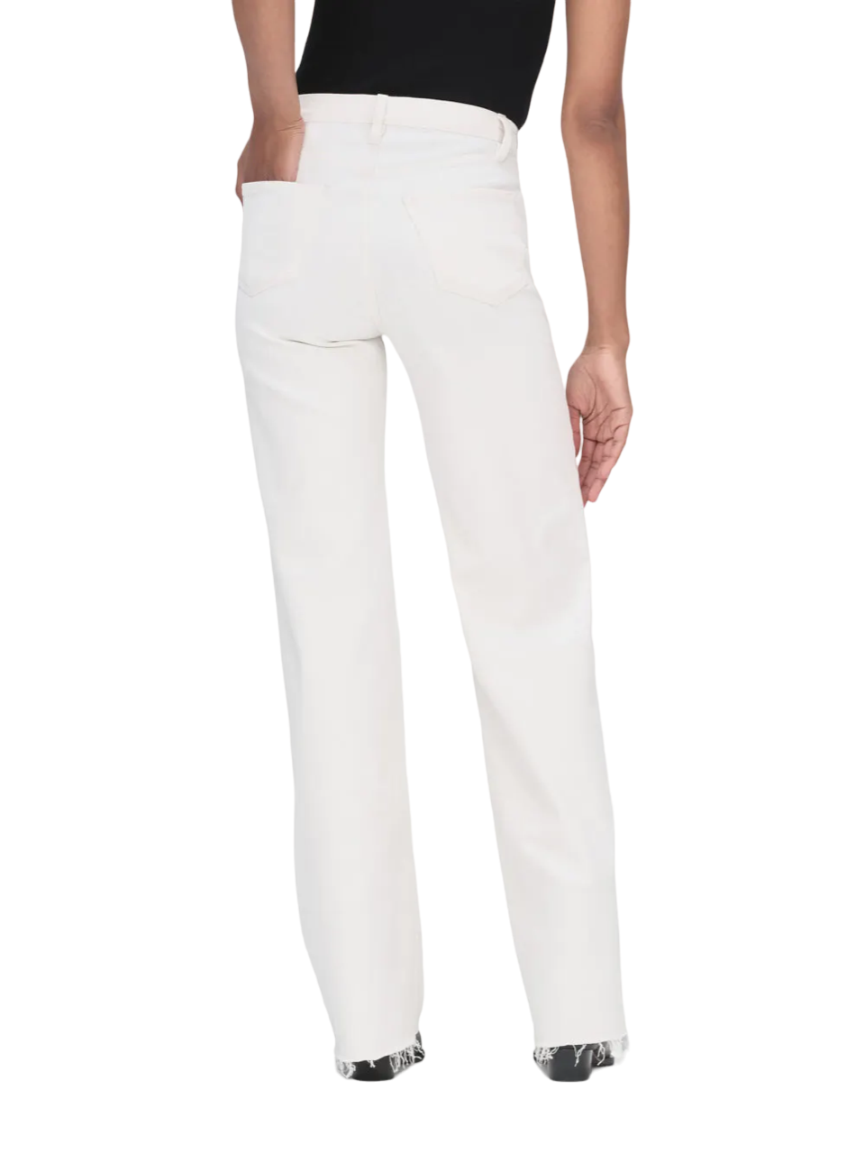 Le Jane Wide Leg Raw Fray - Au Natural Clean