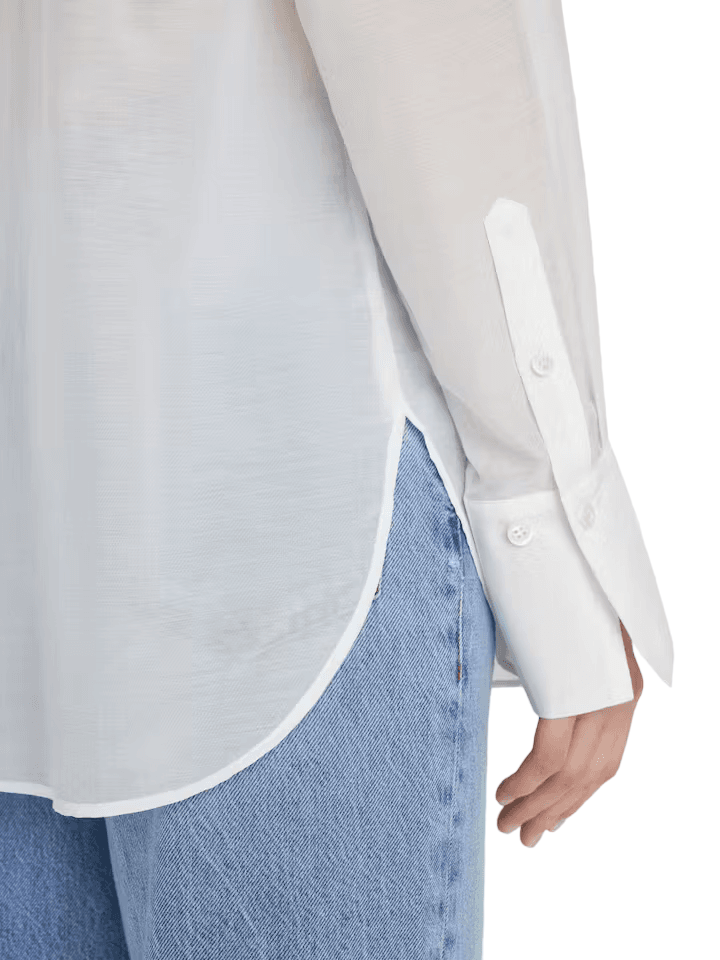 Oversized Tuxedo Shirt - Blanc