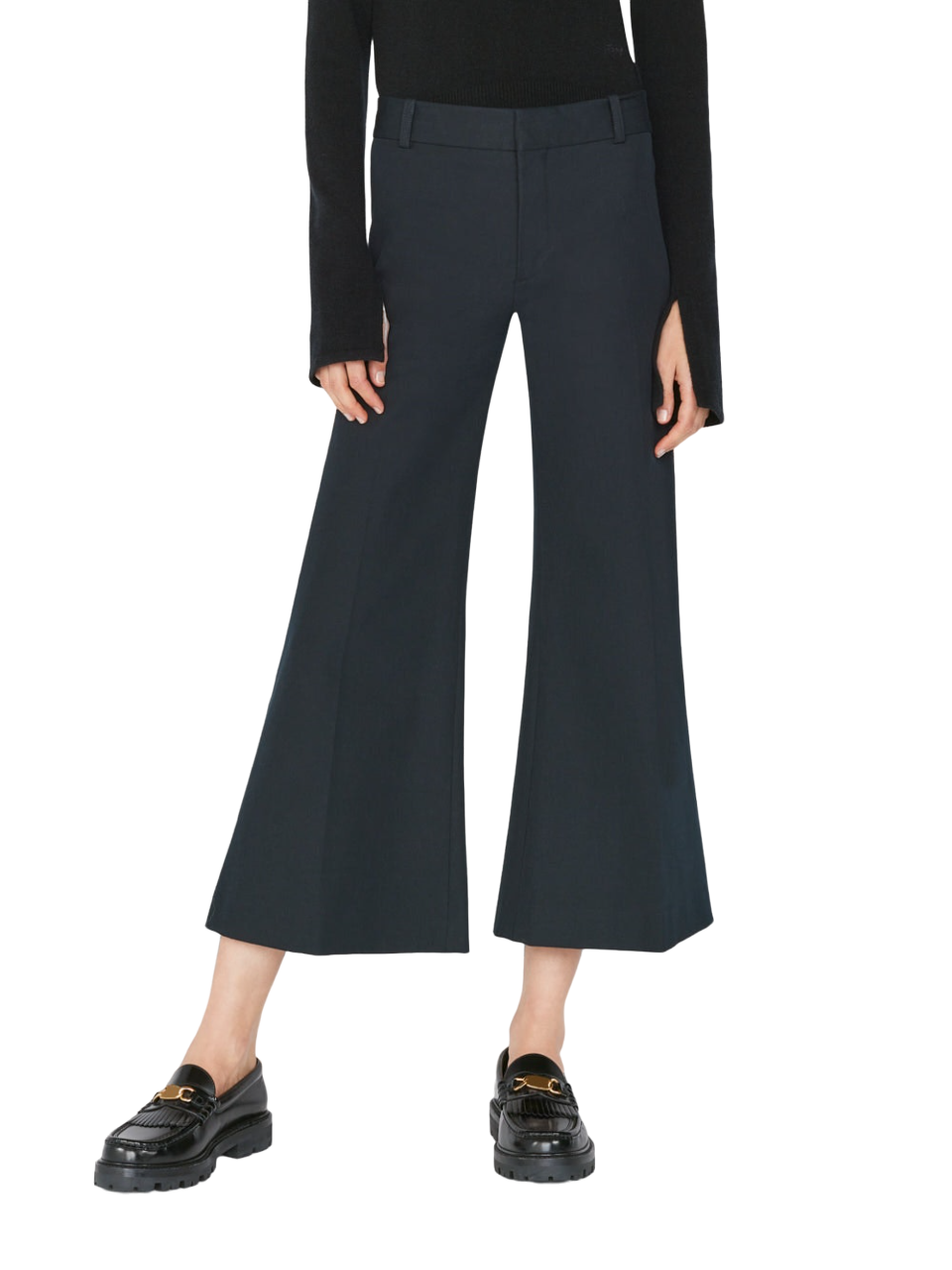 Le Cropped Palazzo Trouser - Noir