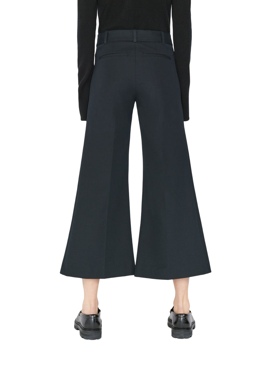 Le Cropped Palazzo Trouser - Noir