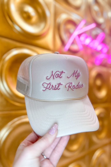Not My First Rodeo Embroidered Trucker Hat