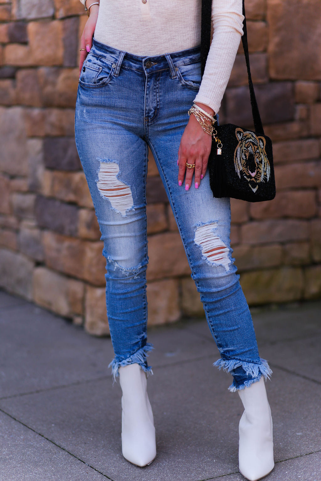 Signal Off White Booties