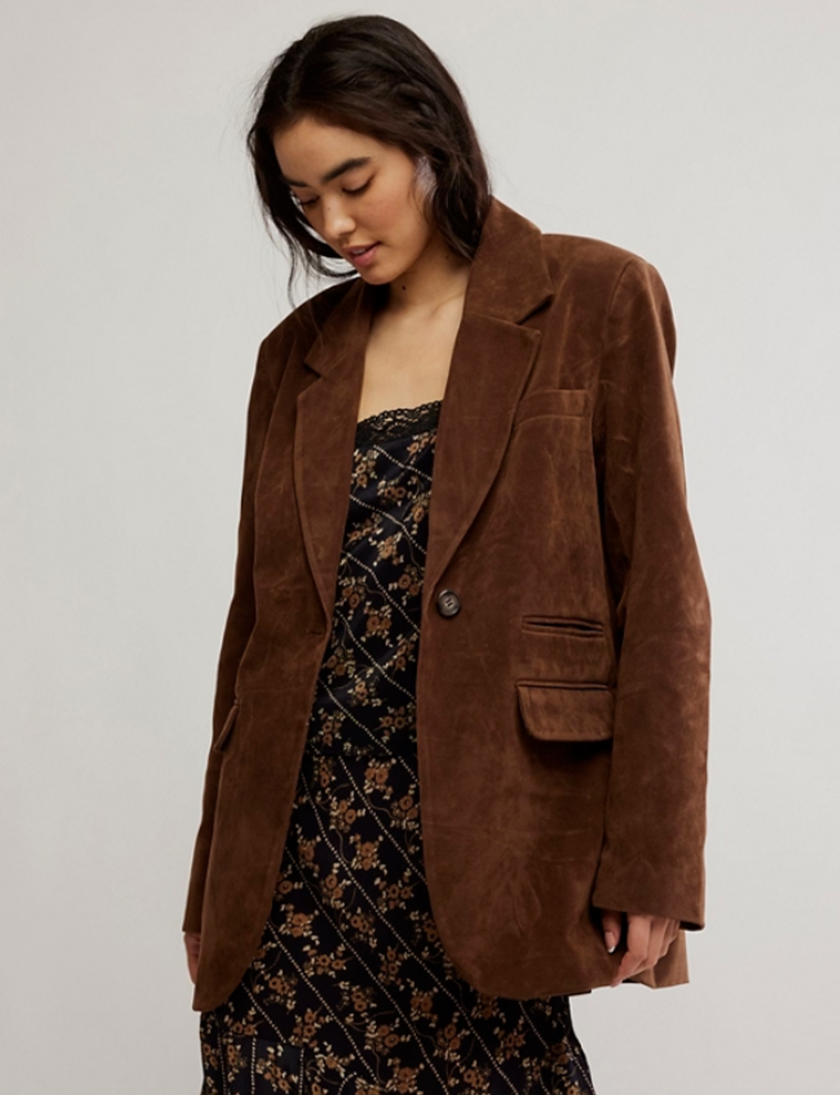 Paper Cut Blazer, Brown Bear
