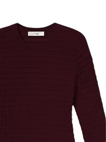 Smocked Crewneck - Wine