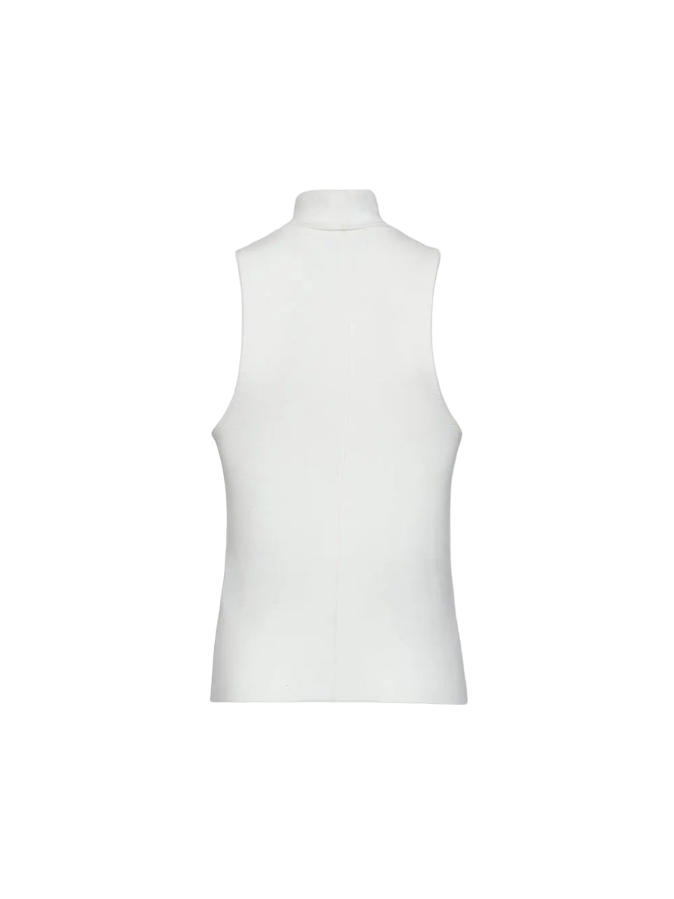 Sleeveless Turtleneck Top - White