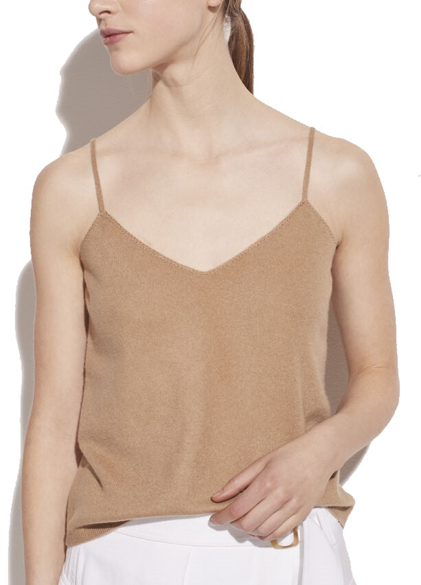 Crochet Strap Cashmere Tank