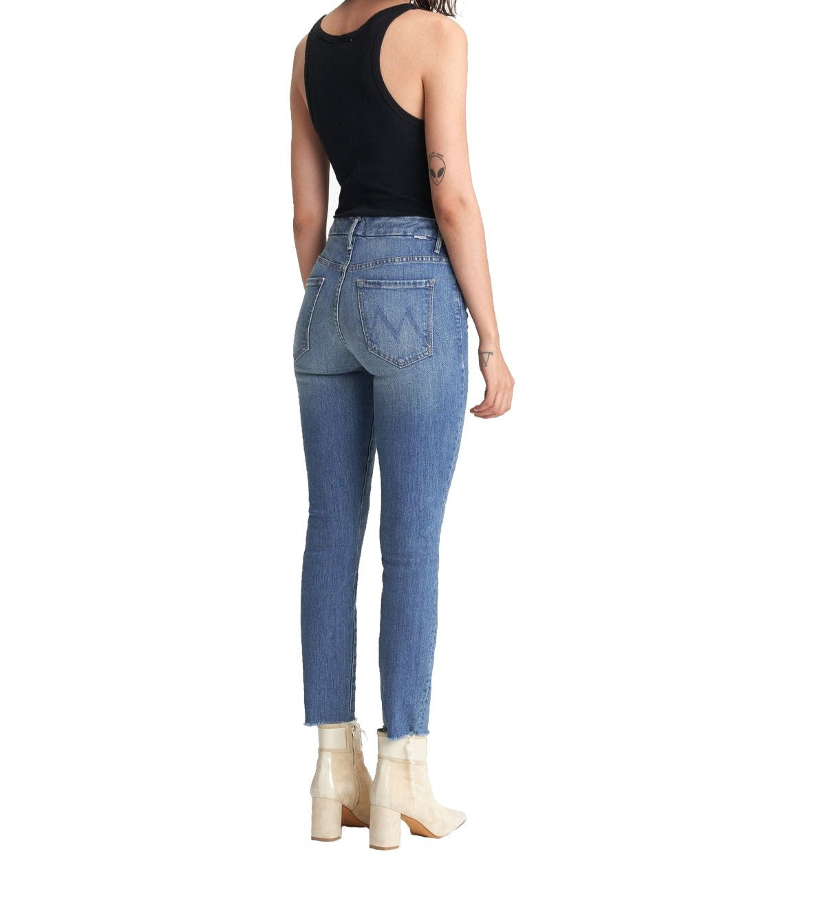 The High Waisted Looker Ankle Fray - Wander Dust